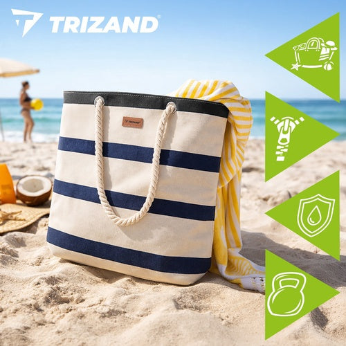 Waterproof 18L Beach Bag with Zipper and Inner Pocket