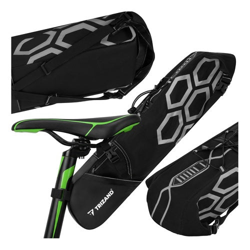 Waterproof Bicycle Saddle Bag, 12L Capacity, Rear Seat