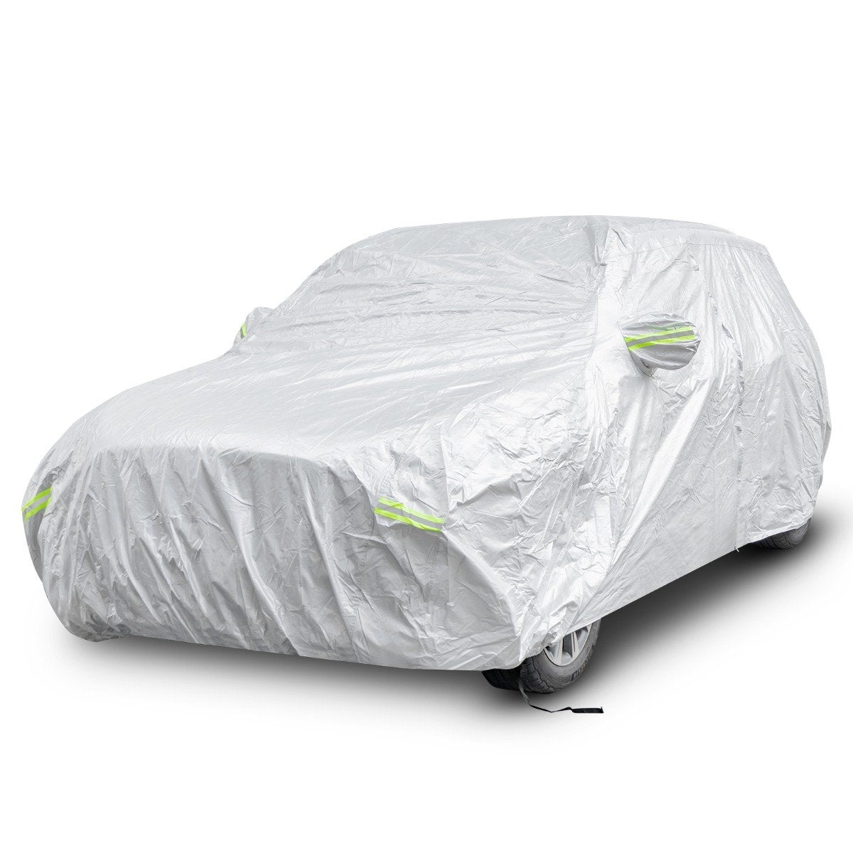 Waterproof Car Cover with Zipper Door, 483x191x153 cm, Silver