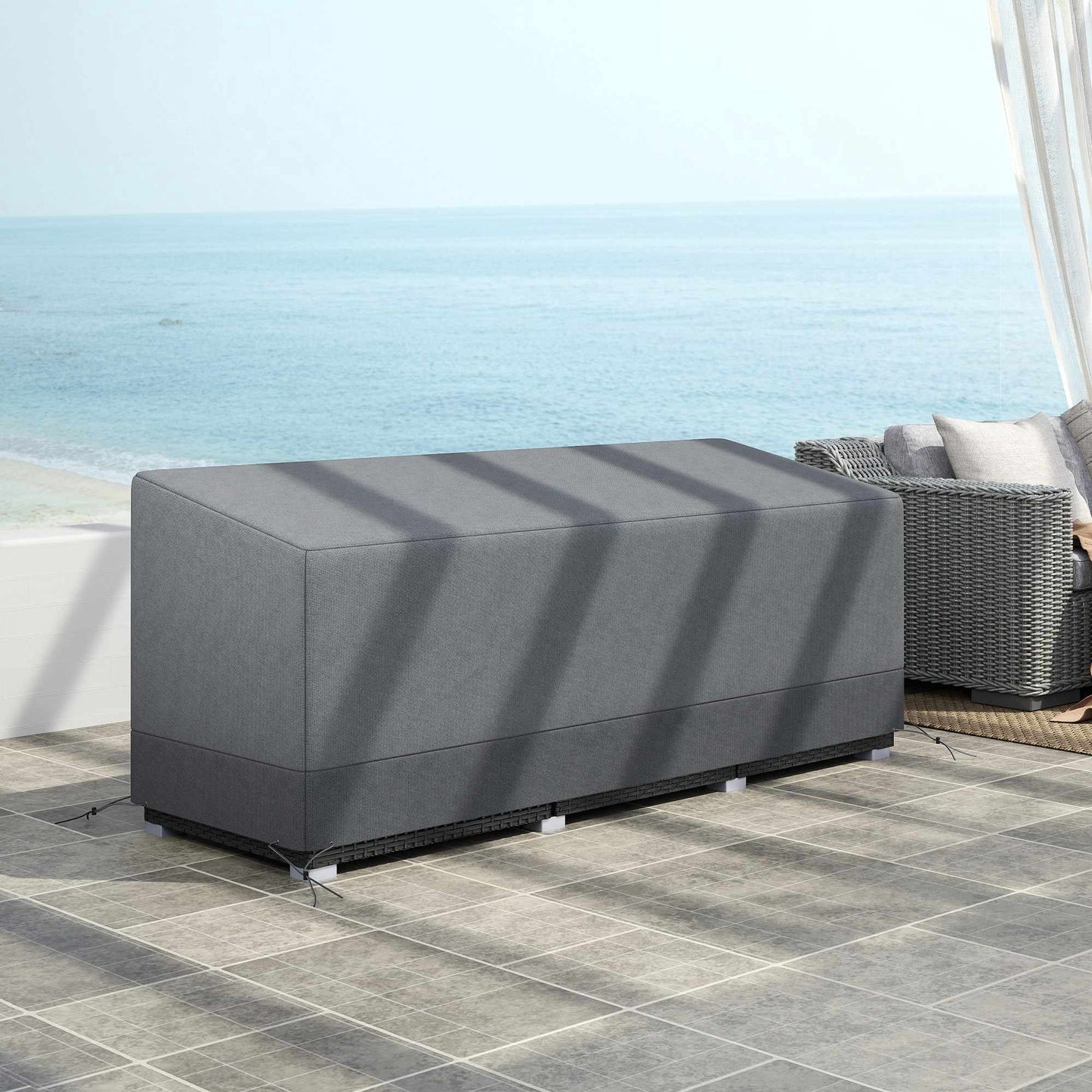 Waterproof Outdoor Furniture Cover, 600D Oxford, 190.5x72x76cm