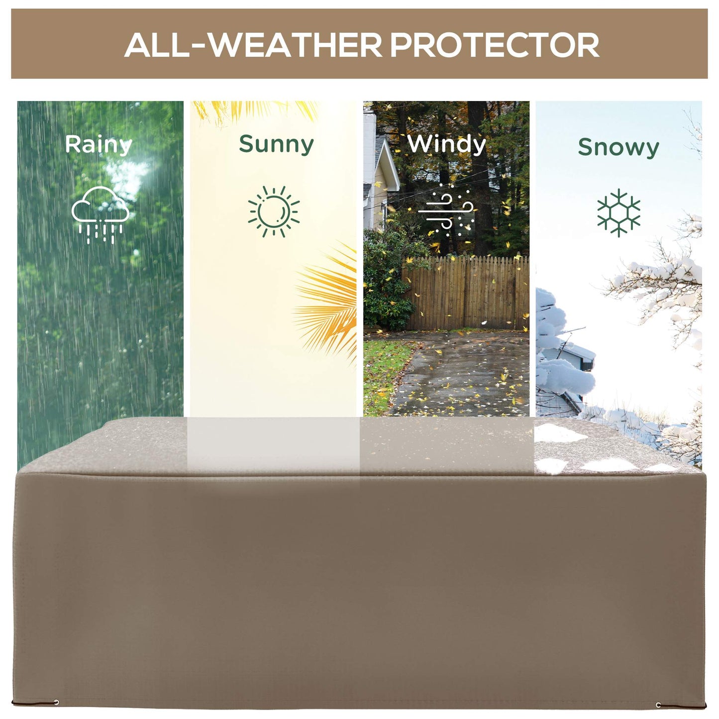 Waterproof Outdoor Furniture Cover, Oxford, 275x205x90 cm