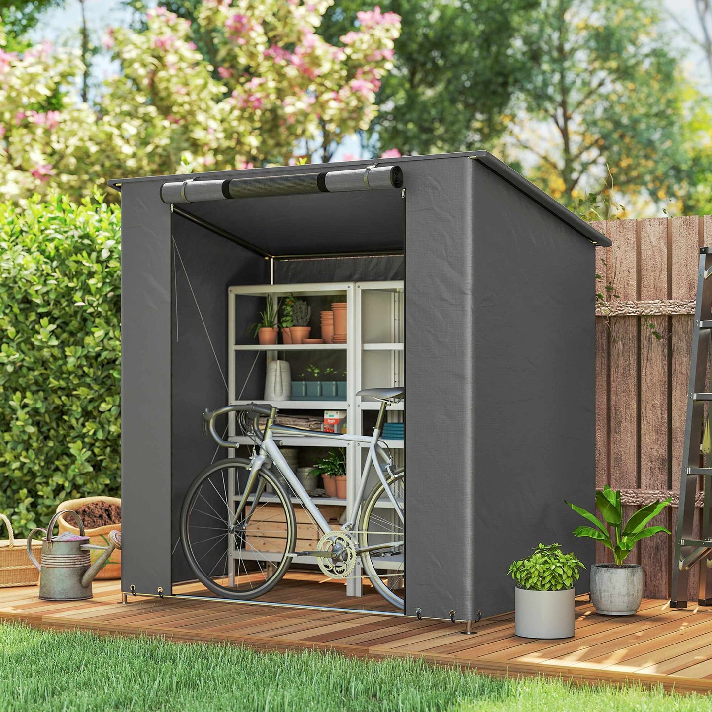 Waterproof Storage Tent 1.9x1.2m with Roll-Up Door