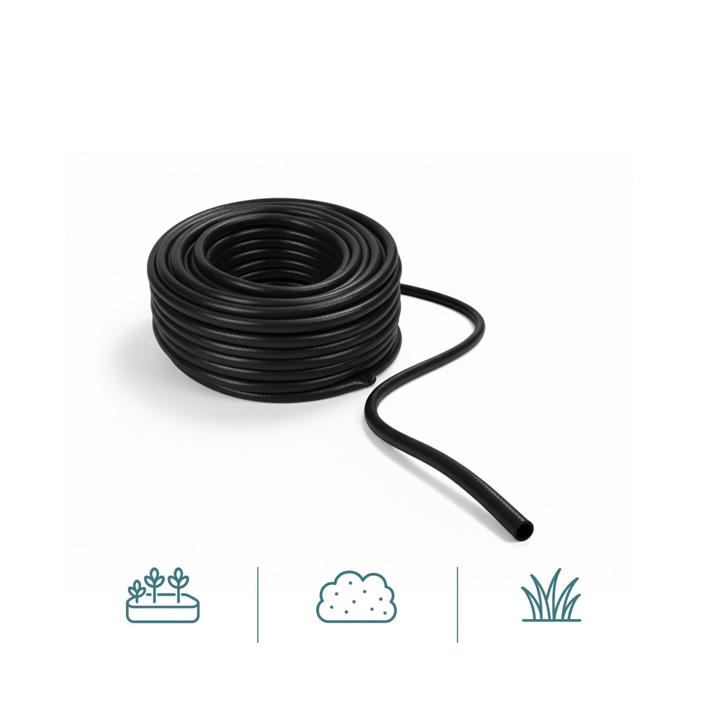 Weatherproof Black Garden Hose – UV-Resistant, Flexible