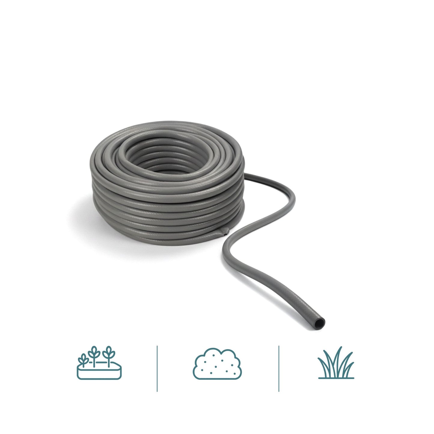 Weatherproof Fabric Garden Hose, UV-Resistant, Flexible
