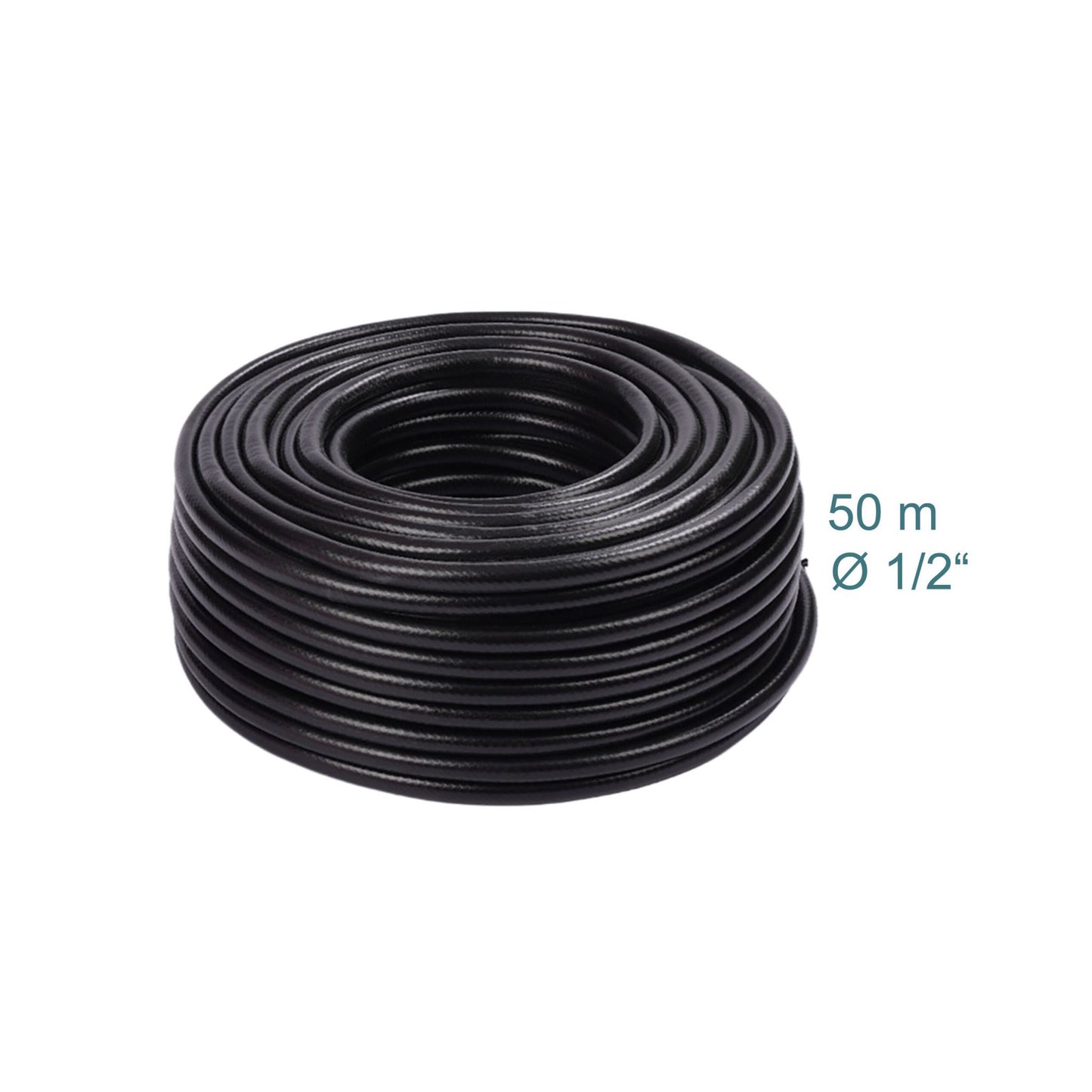 Weatherproof Garden Hose, Black, UV-Resistant, 1/2" Fittings