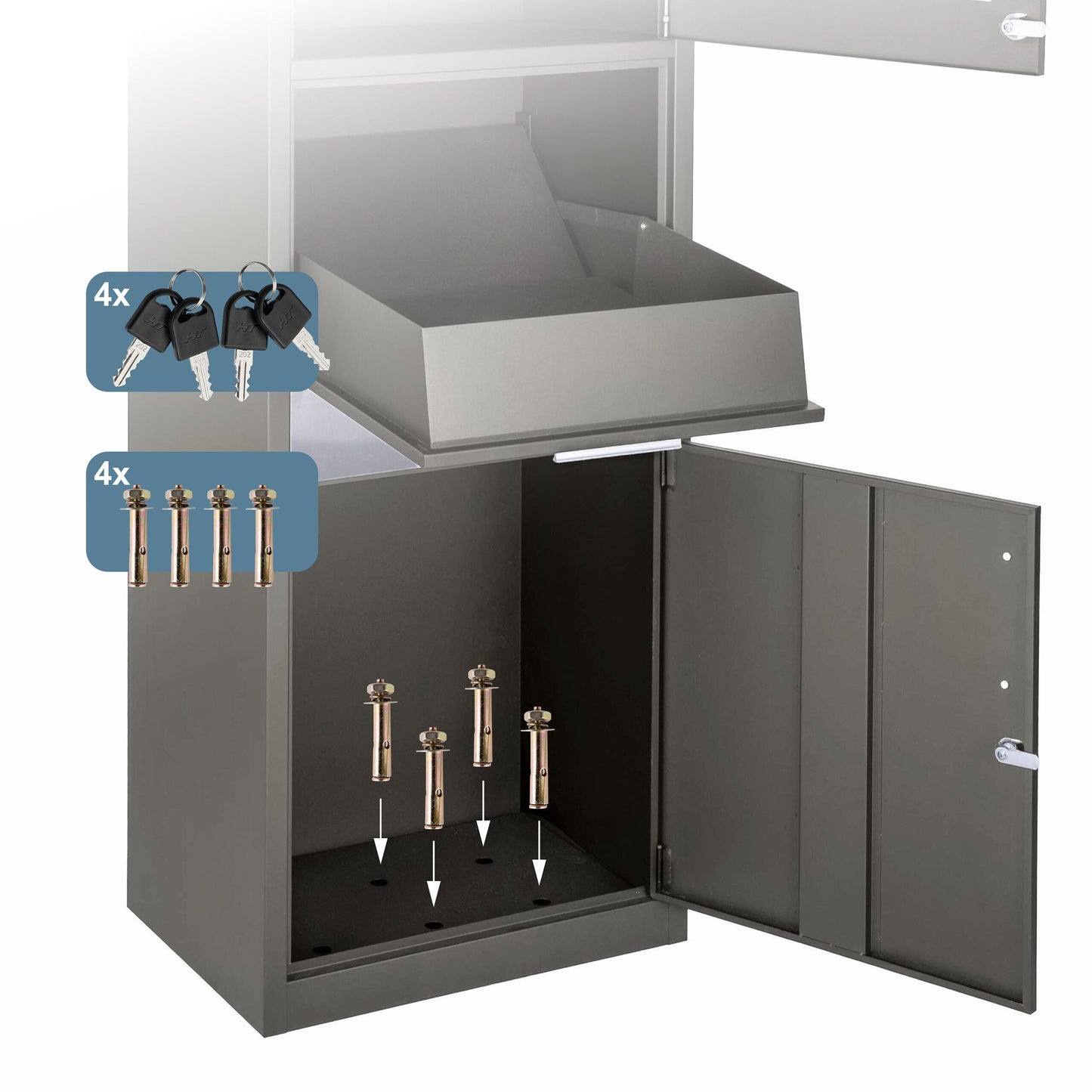 Weatherproof Letterbox with Secure Parcel Slot
