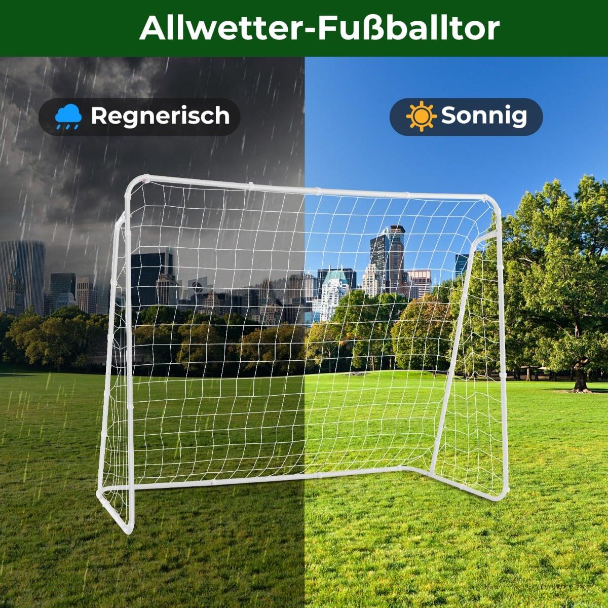 Weatherproof Soccer Goal with Net, 215 x 152 x 76 cm