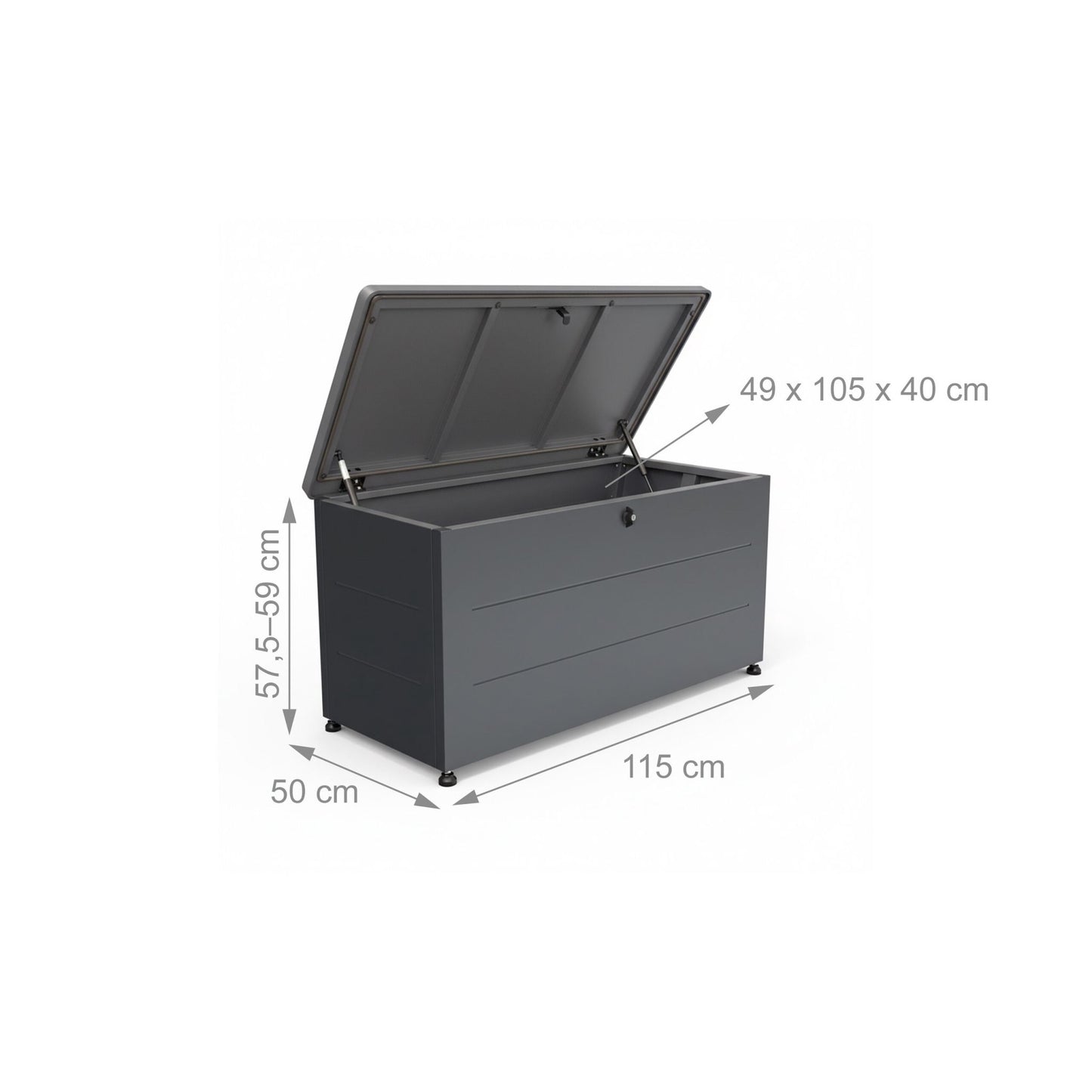 Weatherproof Steel Garden Storage Box – Lockable, UV Resistant