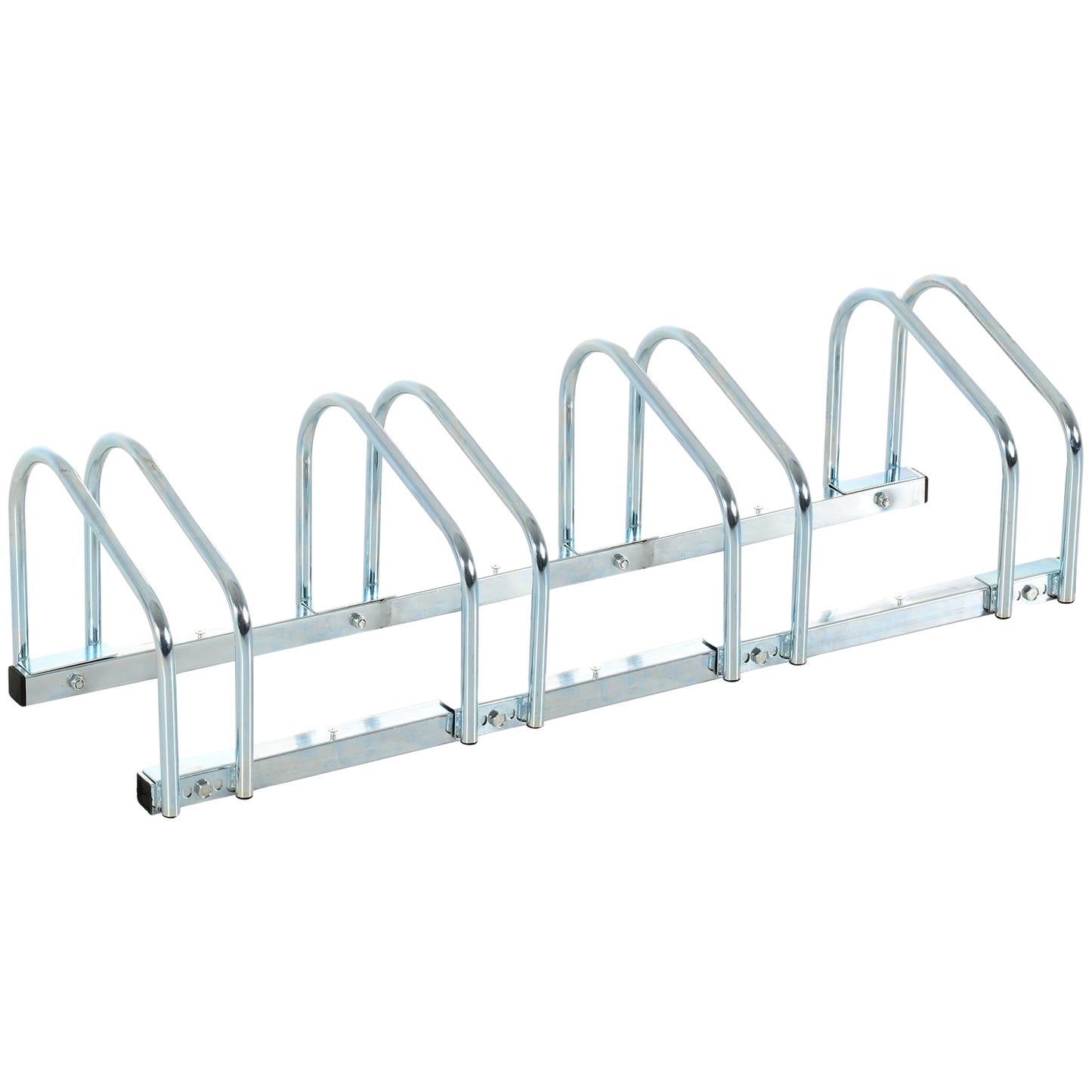 Weatherproof bike rack for 4 bikes, floor/wall mount