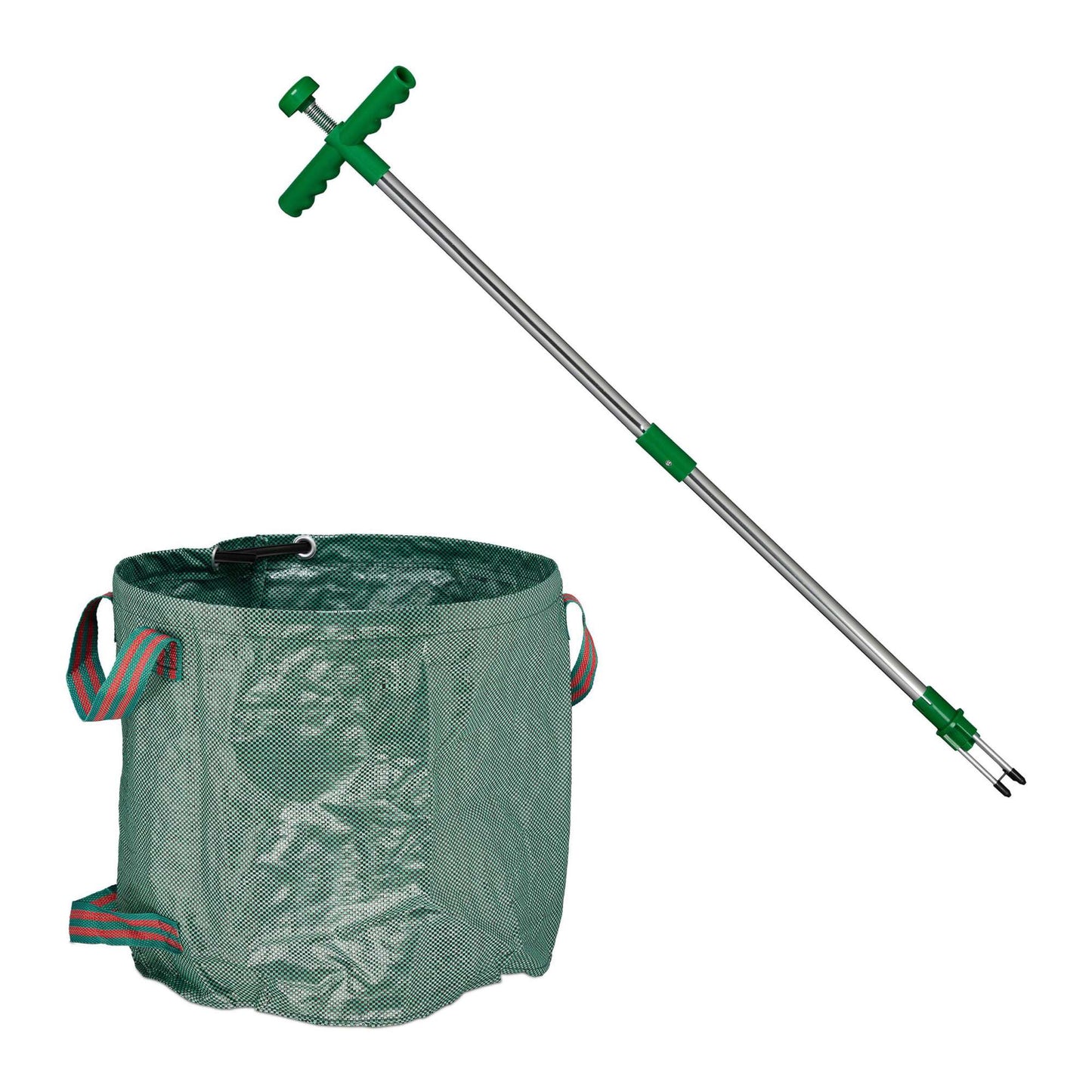 Weed remover with bag for garden waste