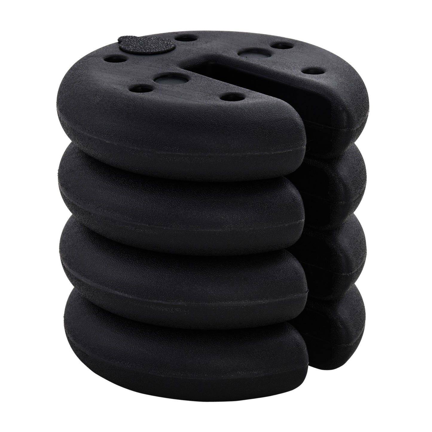 Party tent weight – Fillable up to 5 kg, black HDPE, Ø25x6 Cm