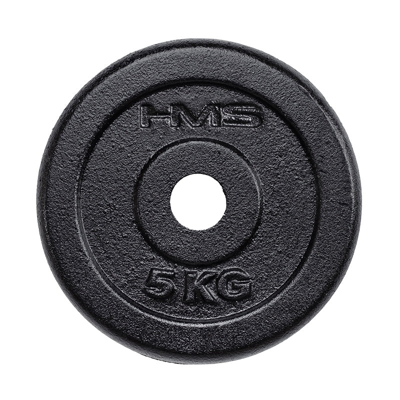 Weight Plate 5 kg, Black – Ideal for Strength Training