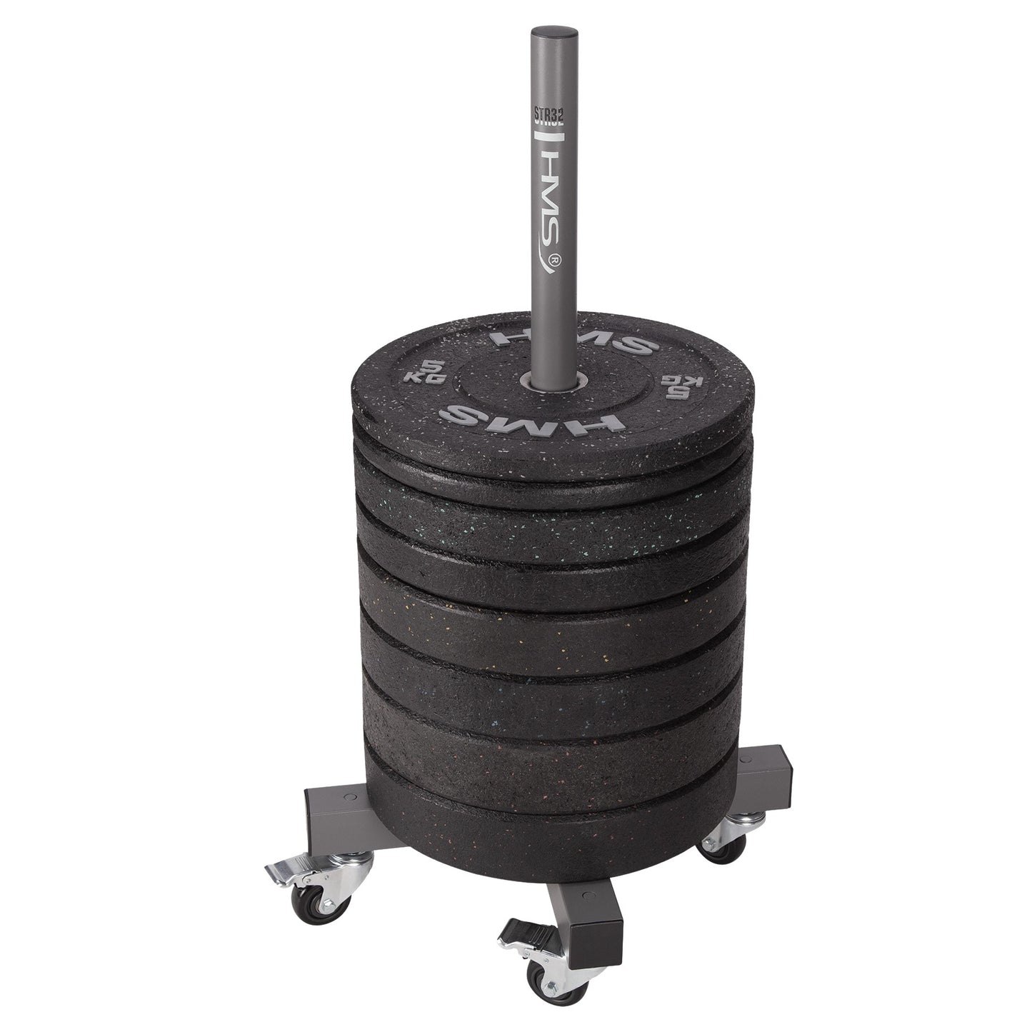 Weight Plate Rack, Commercial, Steel, Holds 32 Plates