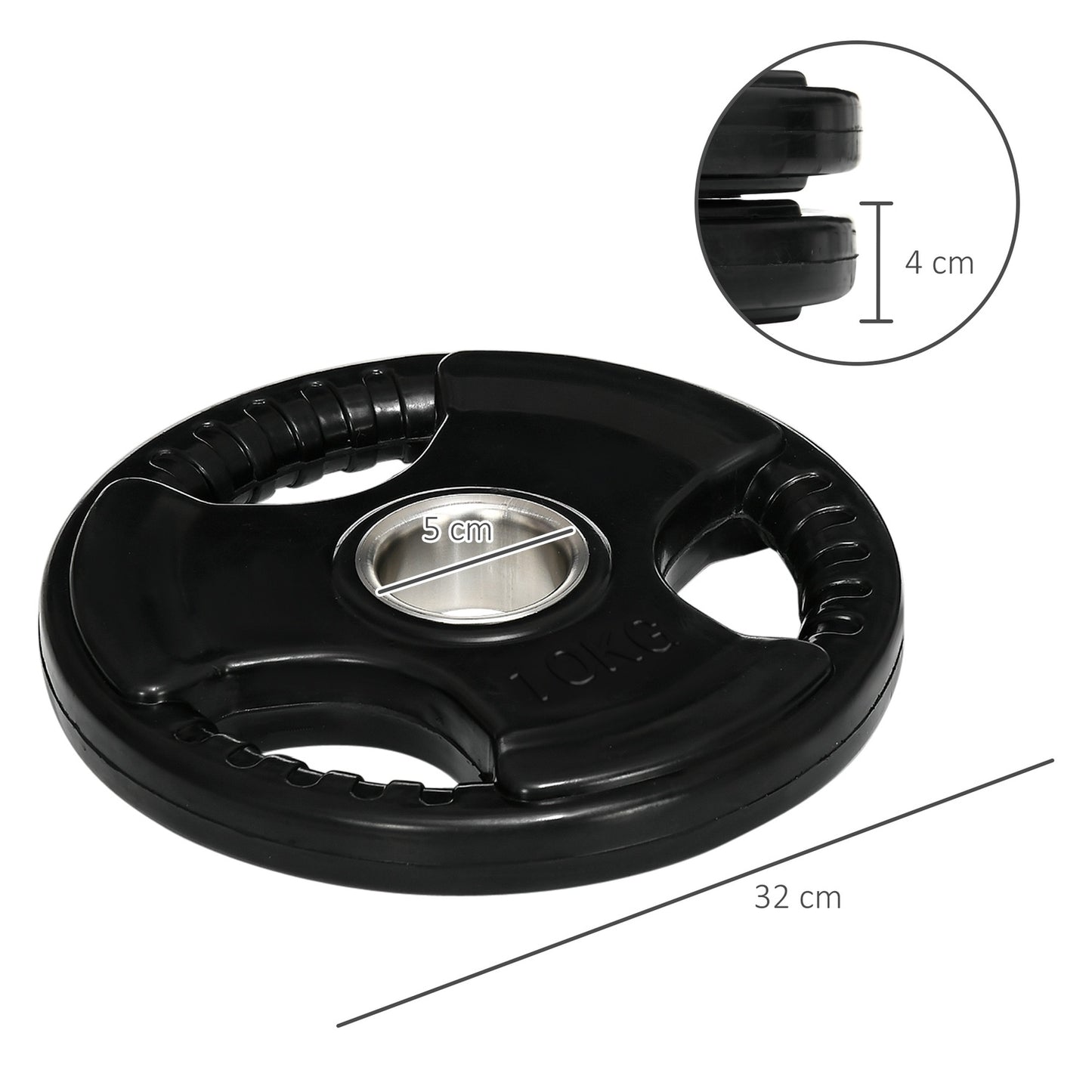 10 kg rubber olympic weight plates set, floor friendly