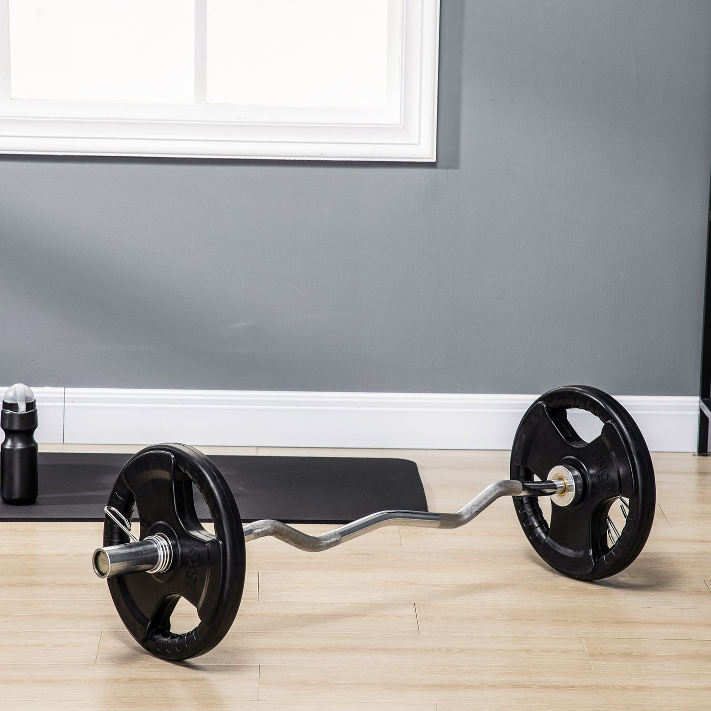 Olympic Tri-Grip weight plates set, 2x15 kg, rubberized