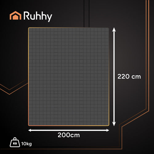 Weighted Blanket 200x220cm, 10kg, Grey, Double-Sided