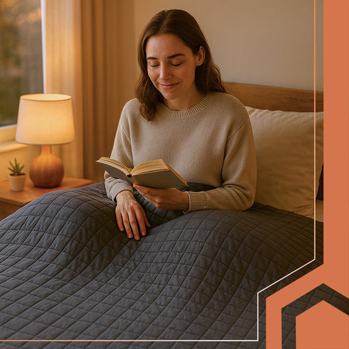 Weighted Blanket 200x220cm, 10kg, Grey, Double-Sided