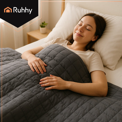 Weighted Blanket 200x220cm, 10kg, Grey, Double-Sided