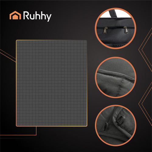 Weighted Blanket 200x220cm, 10kg, Grey, Double-Sided