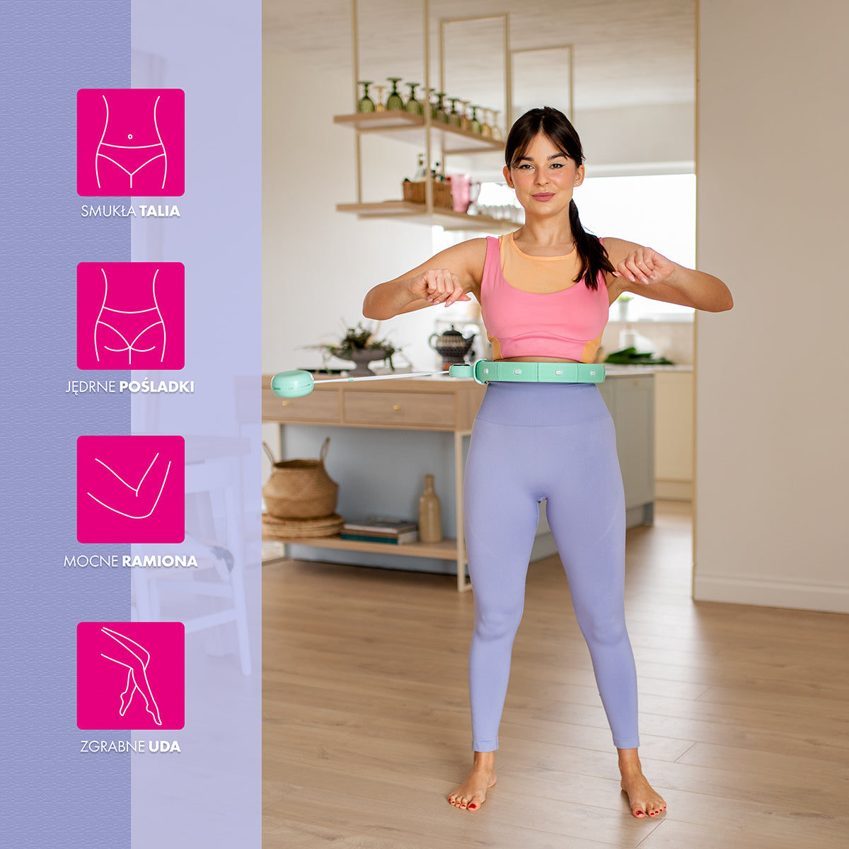 Weighted Green Hula Hoop with Counter