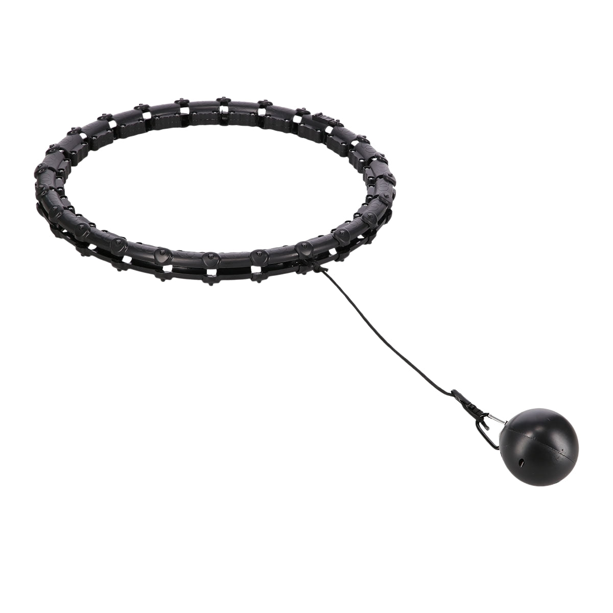 Weighted Hula Hoop, Black – Fitness Exercise Tool