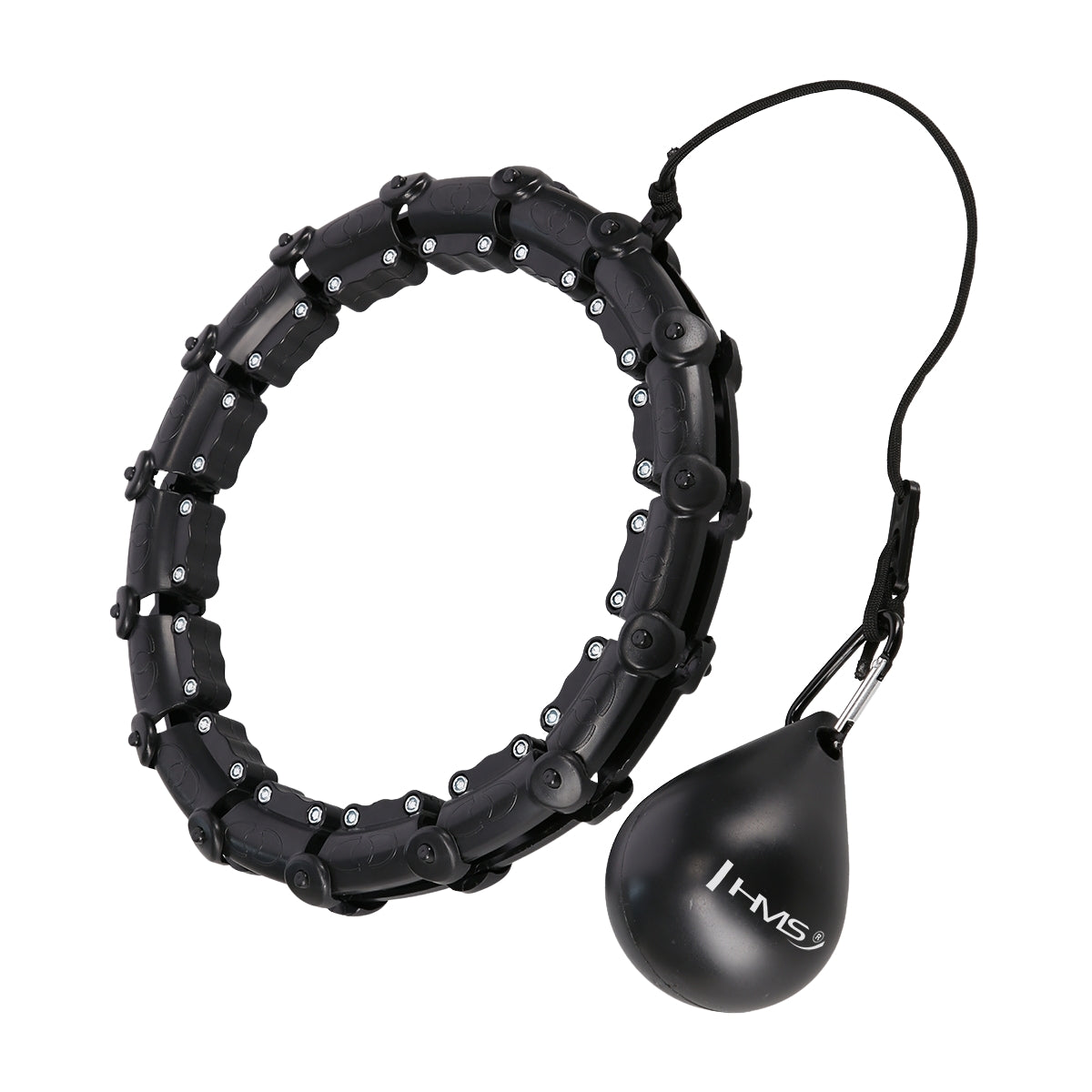 Weighted Hula Hoop, Black – Fitness Exercise Tool