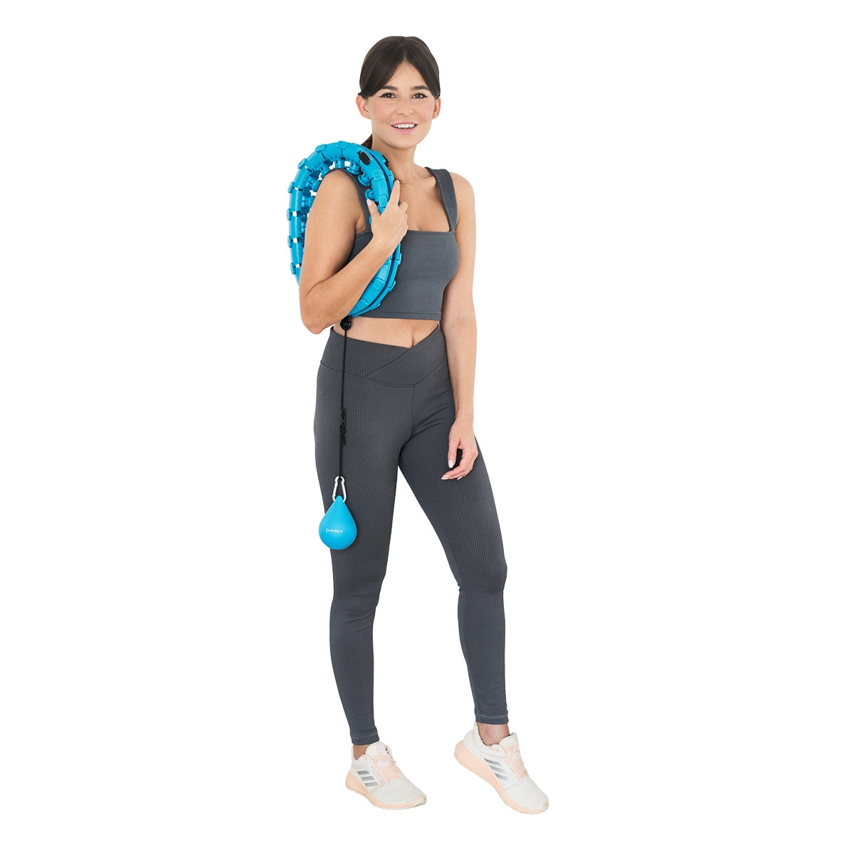 Weighted Hula Hoop, Blue – Fitness Exercise Equipment