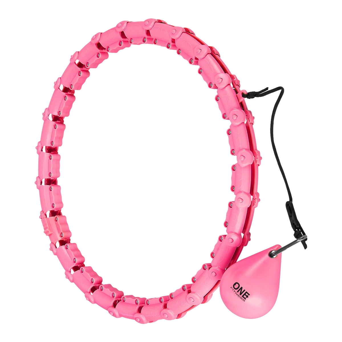 Weighted Hula Hoop, Pink – Fitness Exercise Tool