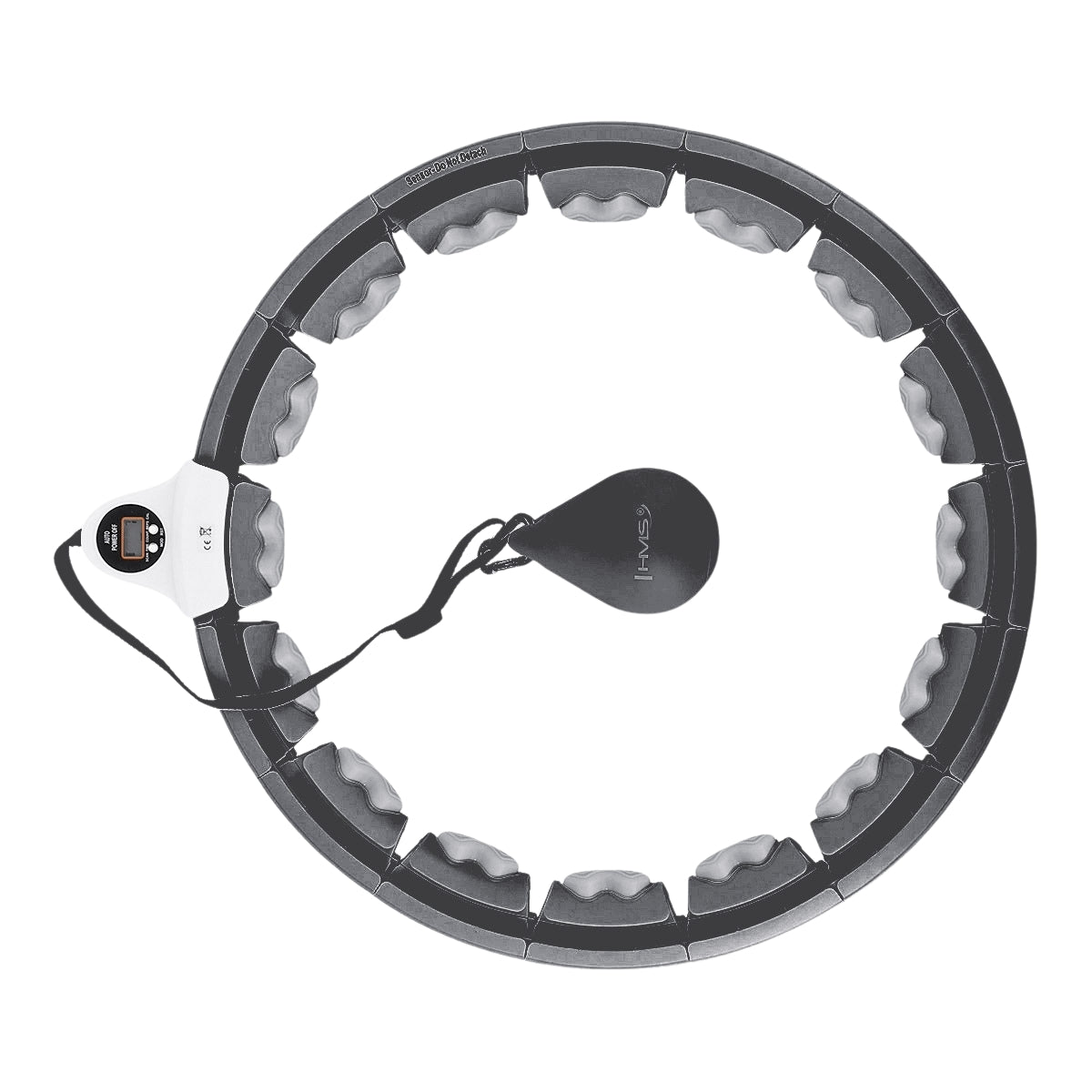 Weighted Hula Hoop with Counter, Black