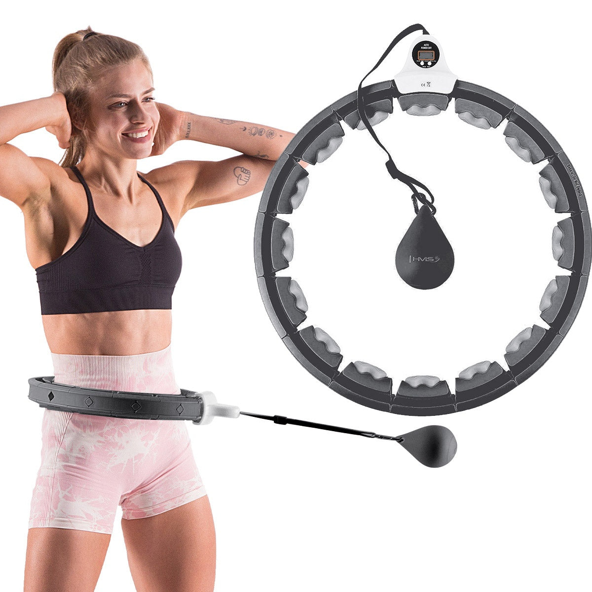 Weighted Hula Hoop with Counter and Waist Support
