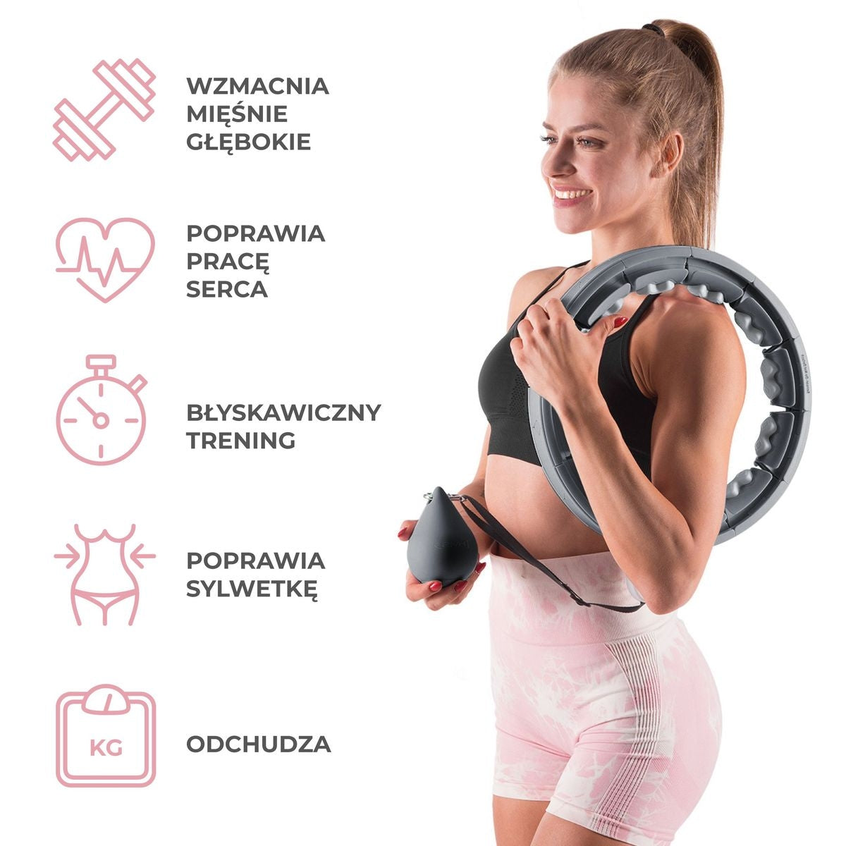 Weighted Hula Hoop with Counter and Waist Support
