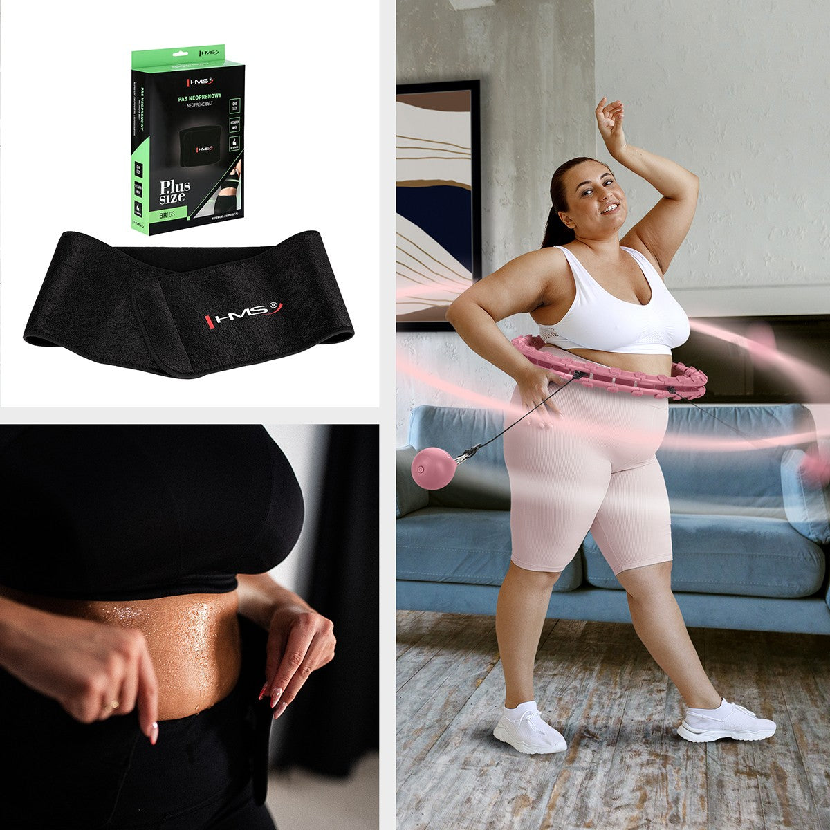 Weighted Hula Hoop with Waist Support, Plus Size