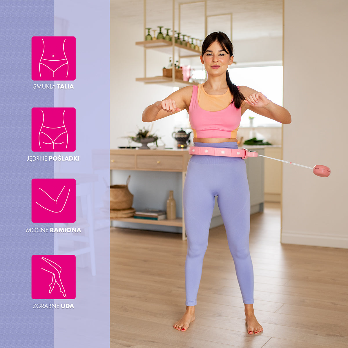 Weighted Pink Hula Hoop with Counter