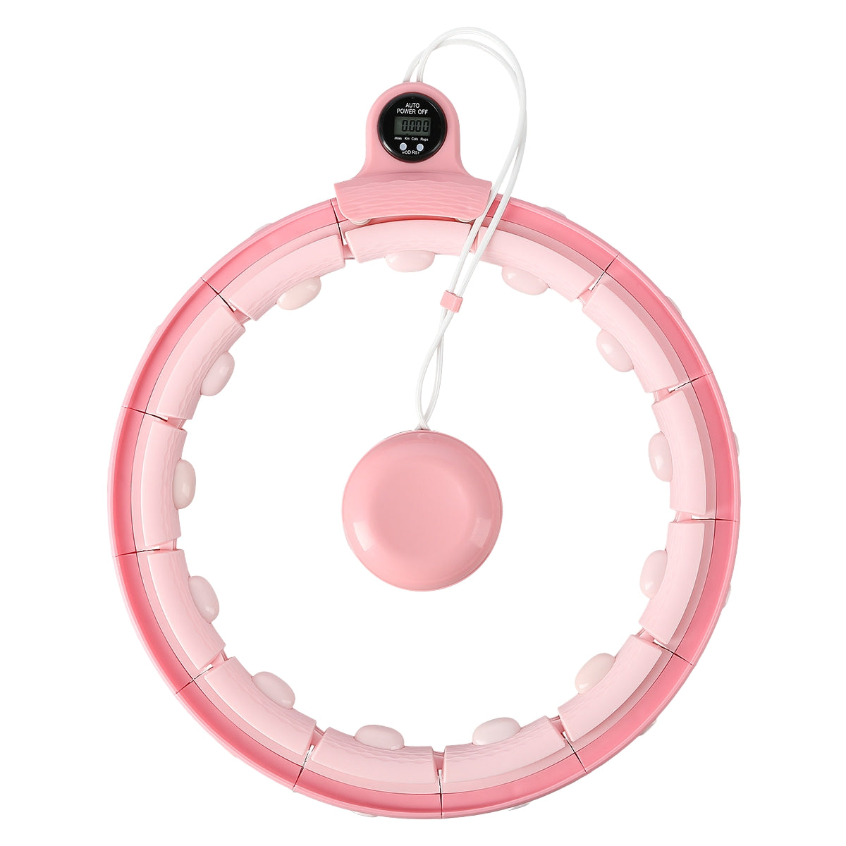 Weighted Pink Hula Hoop with Counter