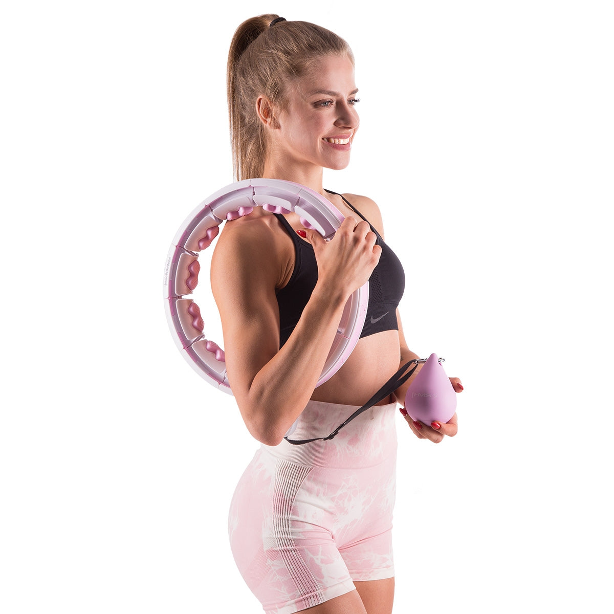 Weighted Pink Hula Hoop with Counter