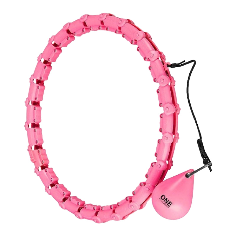 Weighted Pink Hula Hoop with Waist Support