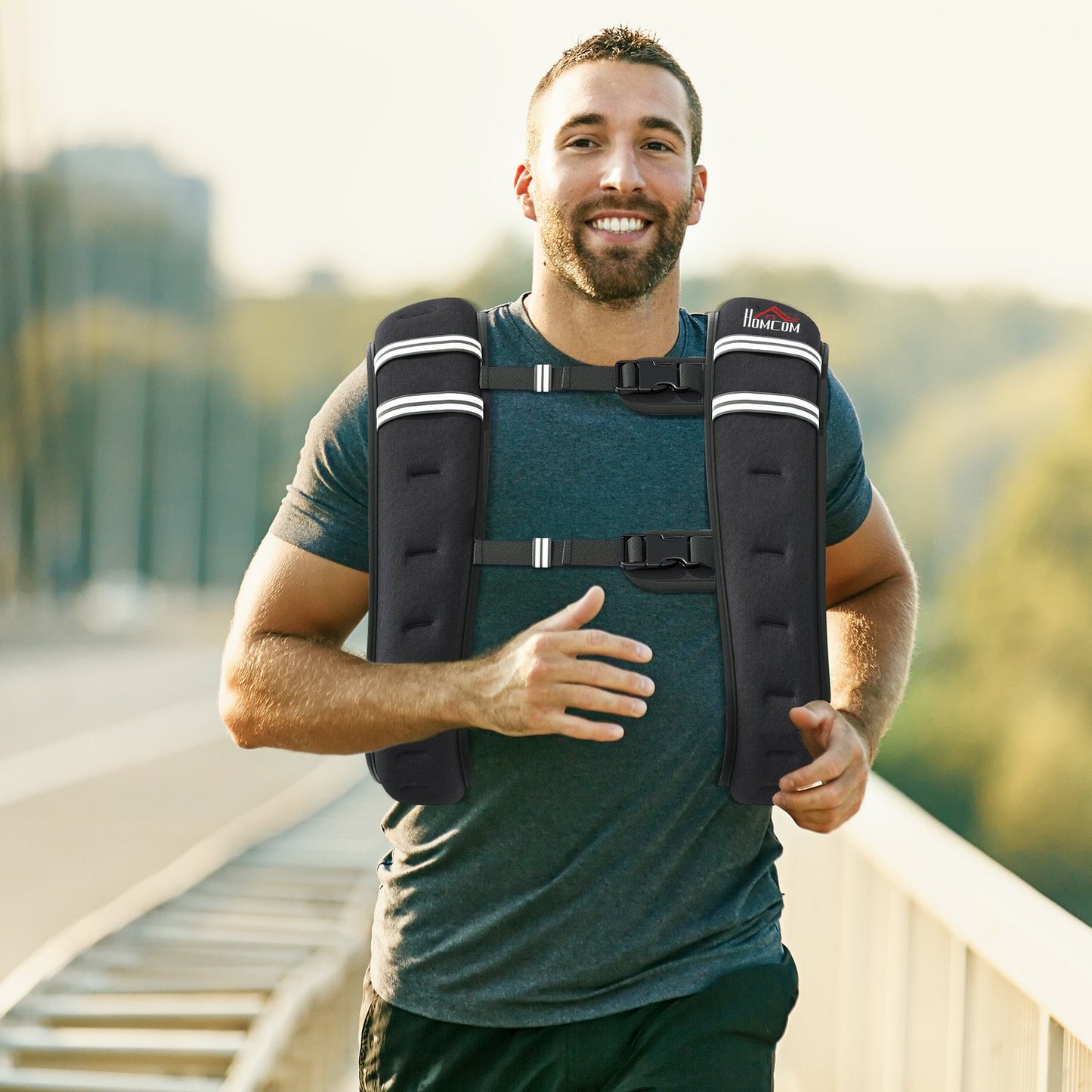 Adjustable weight vest 5 Kg for strength training - Black