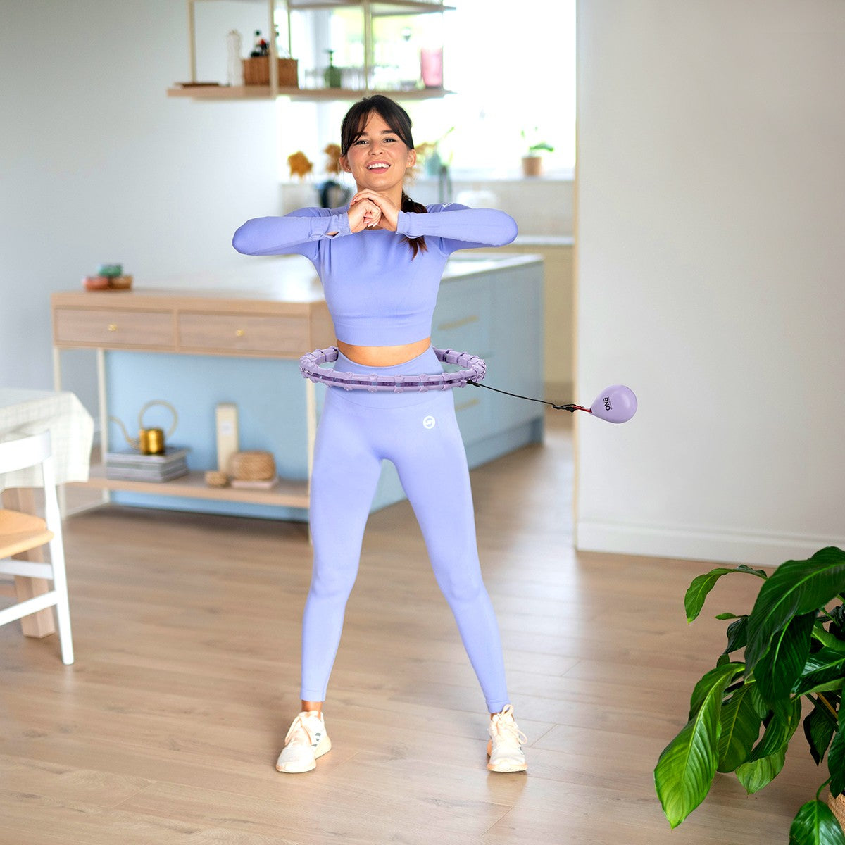Weighted Violet Hula Hoop with Waist Support