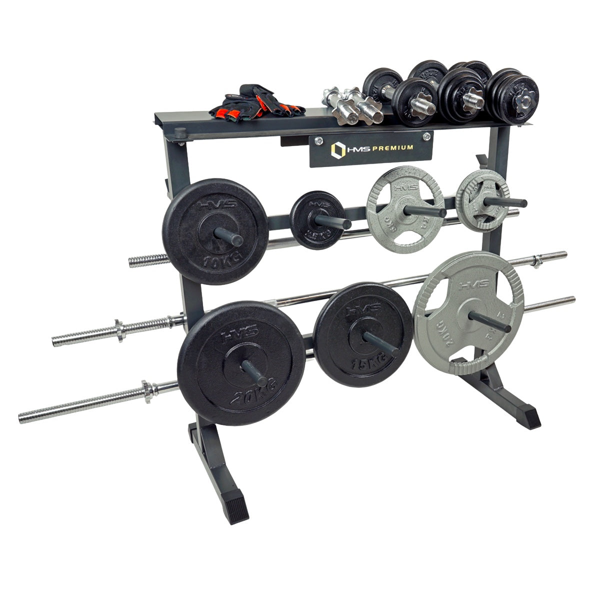 Weights Rack for Barbells & Dumbbells, Steel Storage