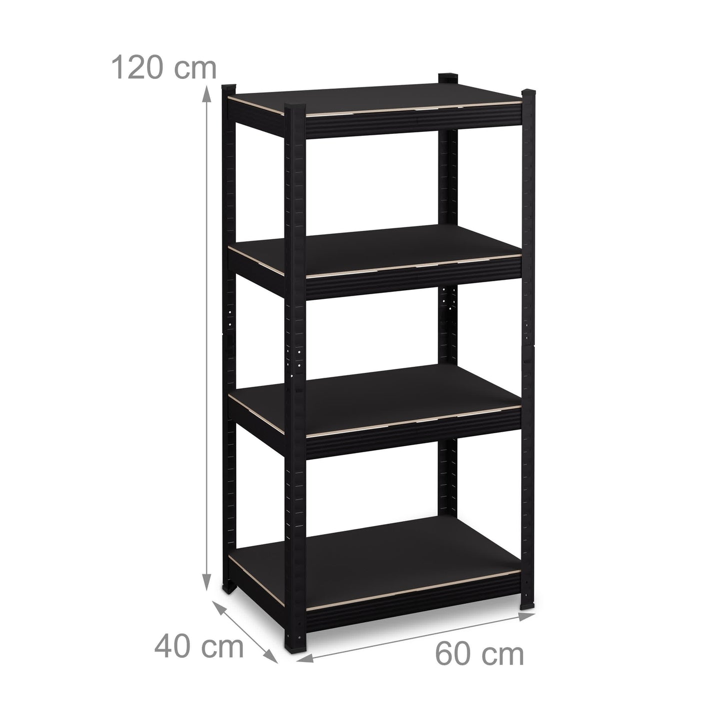 Weight shelf with 4 levels