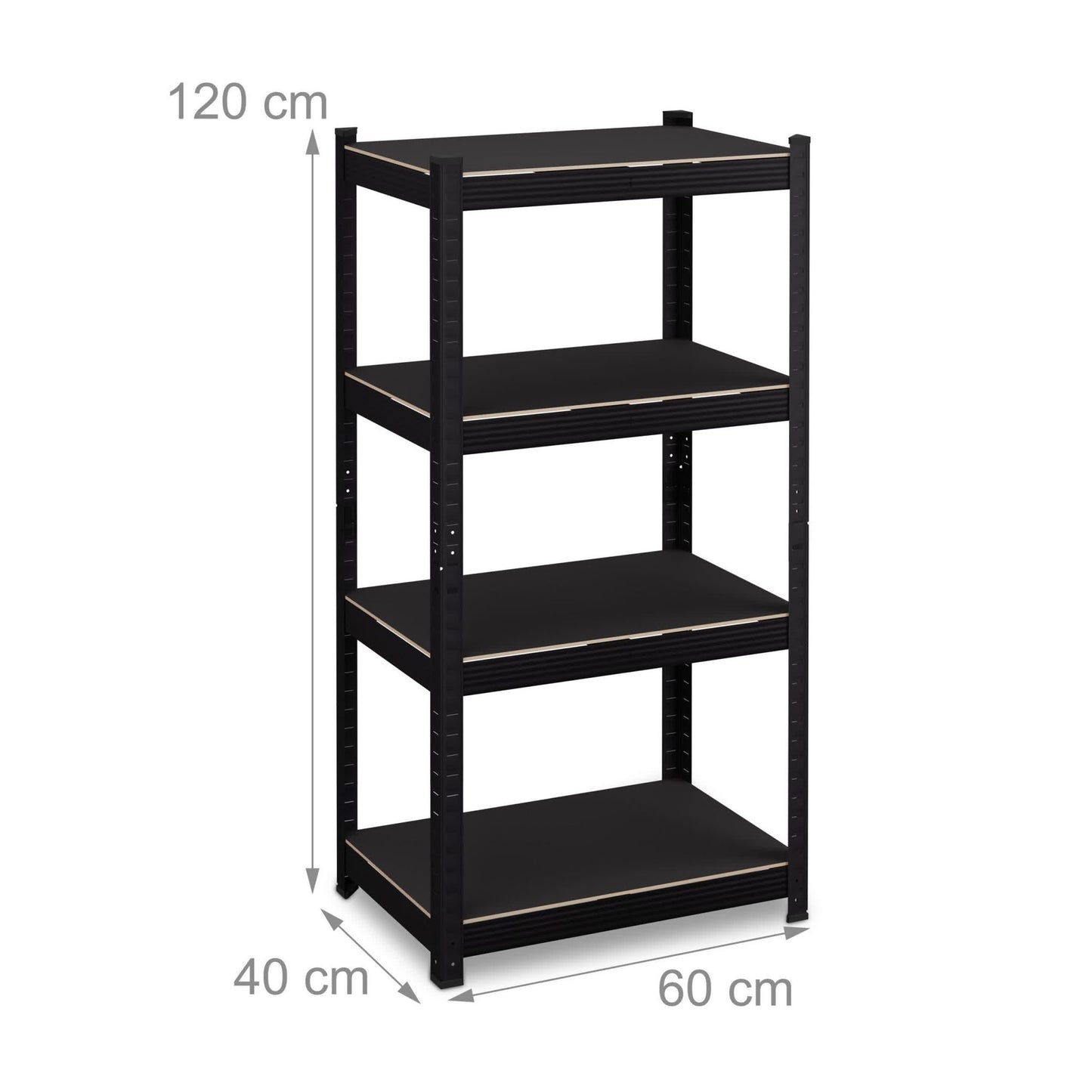 Weight shelf with 4 levels