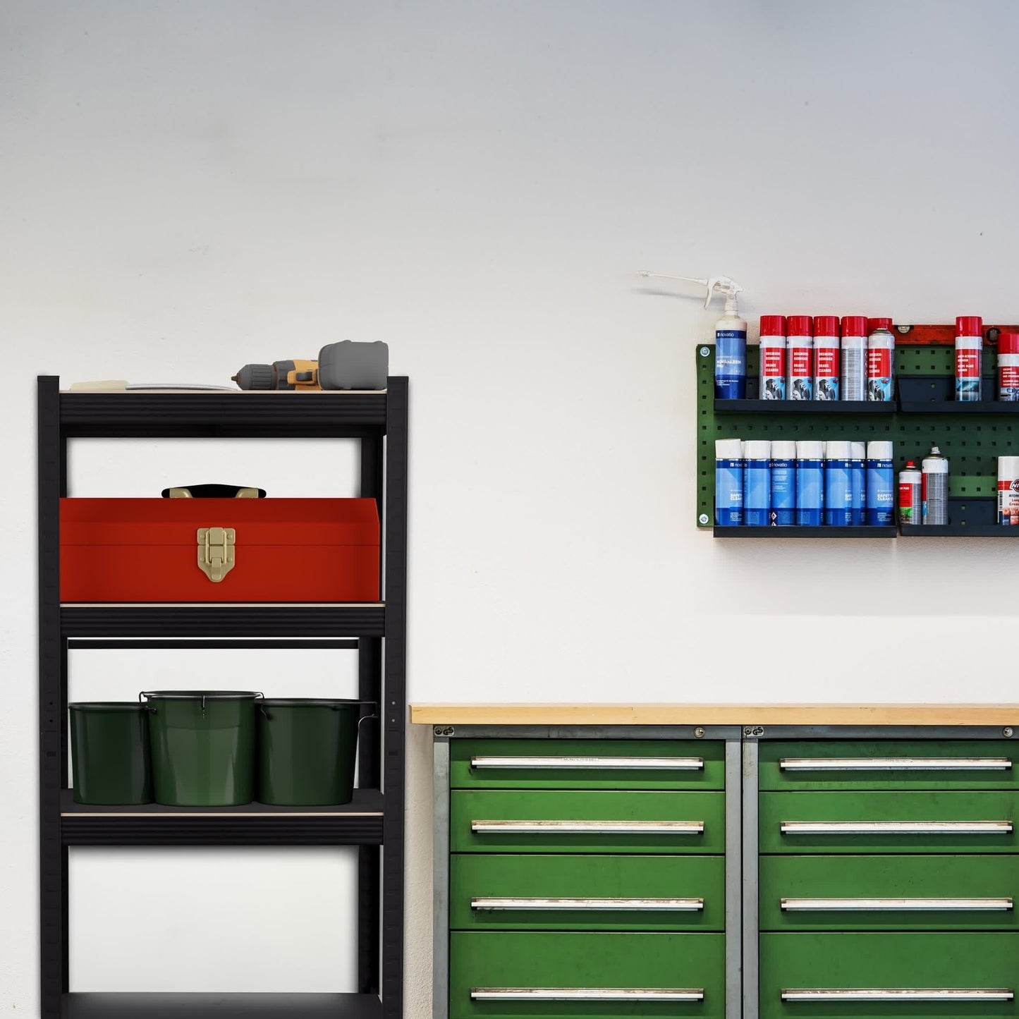 Weight shelf with 4 levels