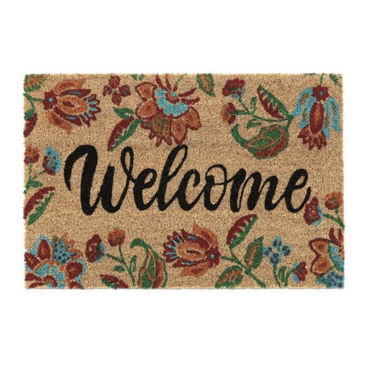 Welcome coconut door mat