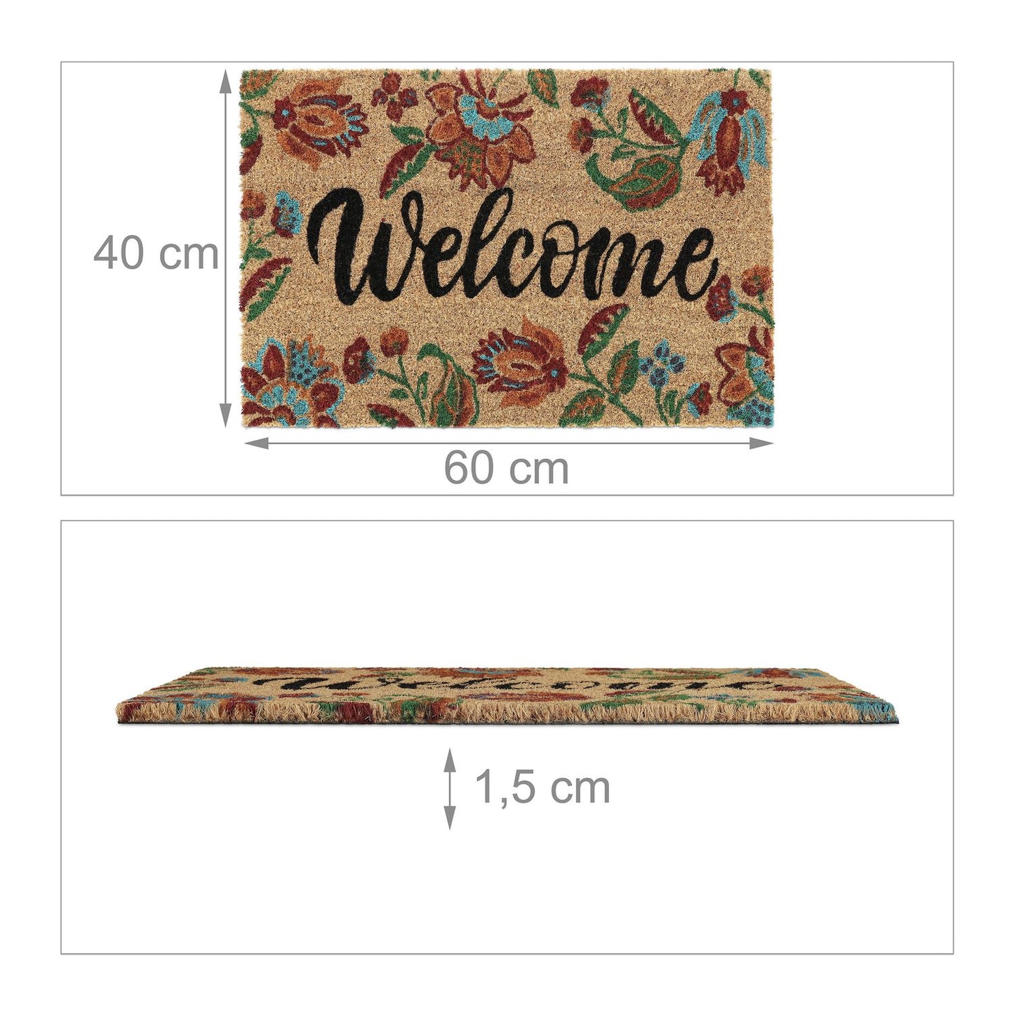 Welcome coconut door mat