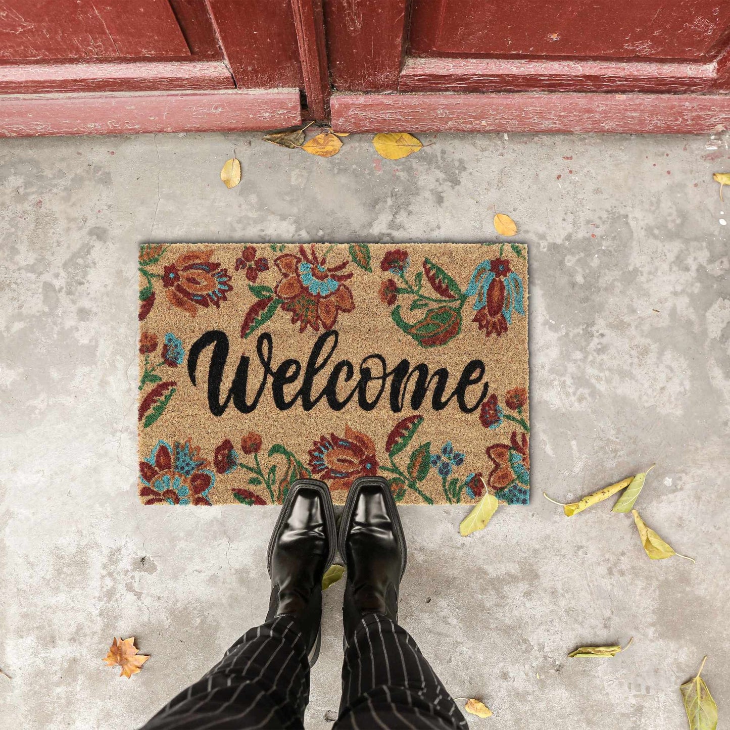 Welcome coconut door mat