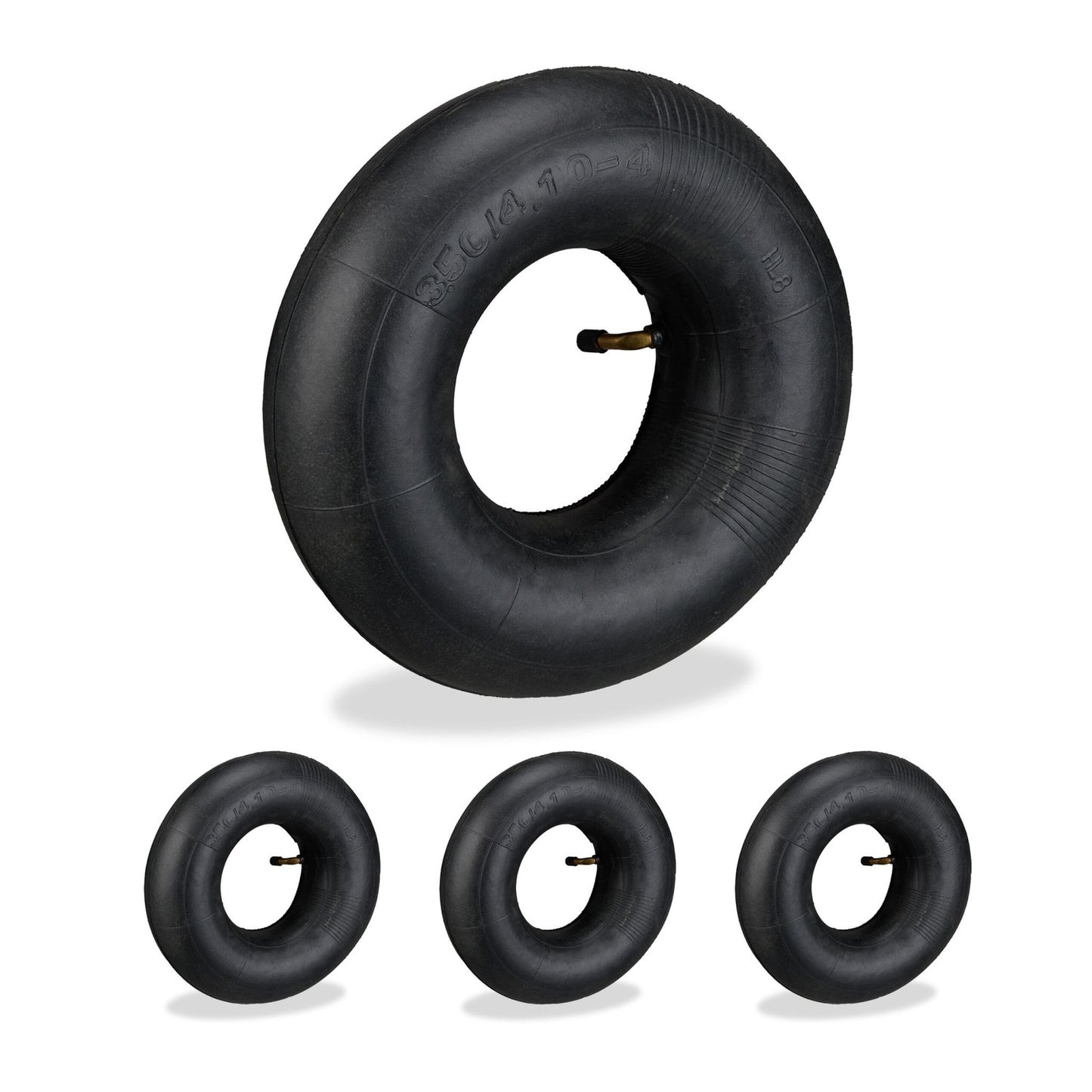 Wheelbarrow Tyres Set with Inner Tubes, 3.50-4""