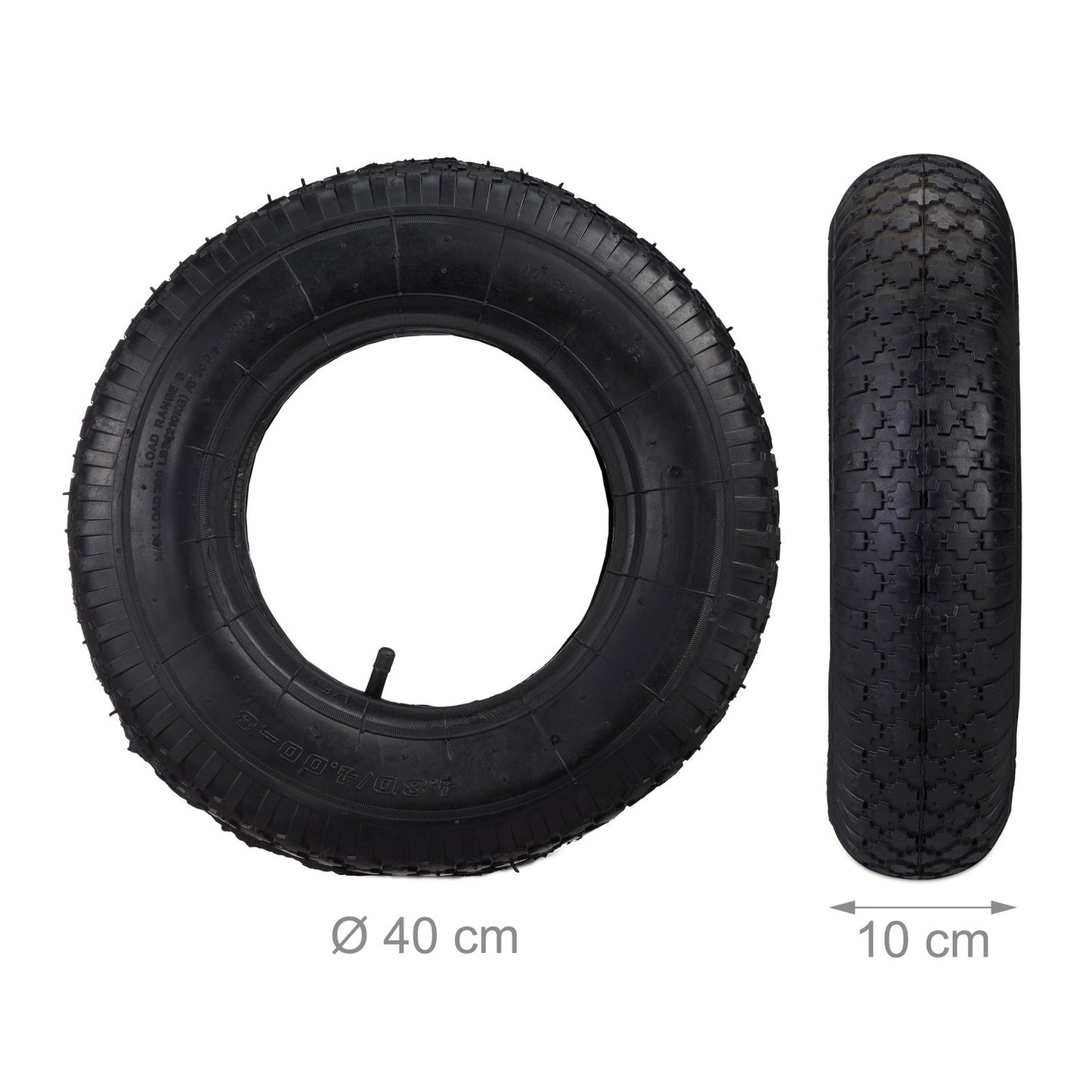 Wheelbarrow tires 4.00-8" with tube