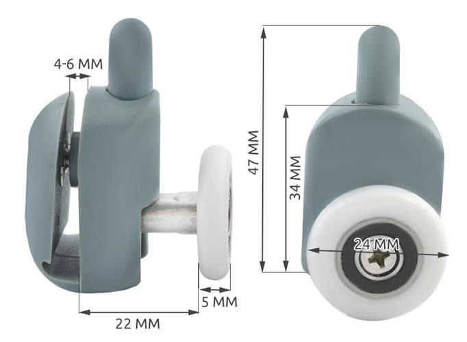 Wheel for a shower cabin - set of 8