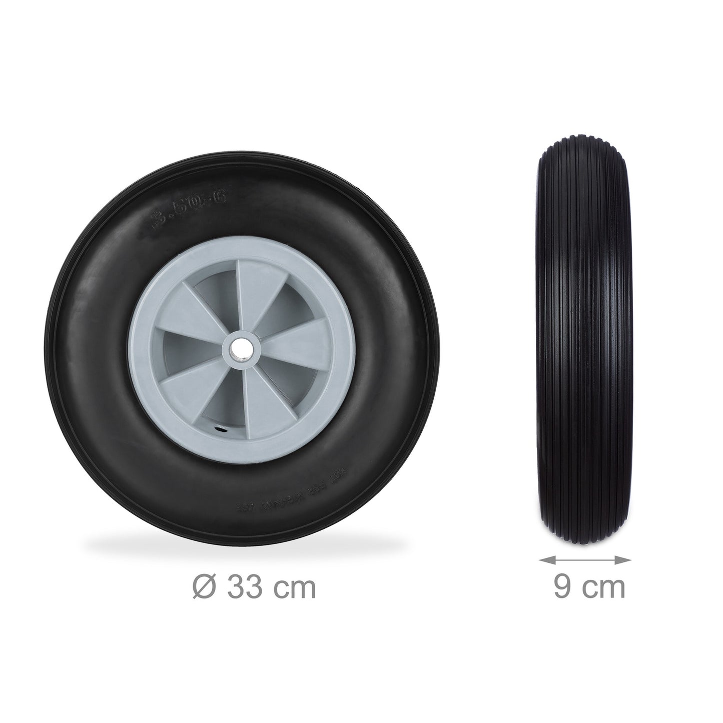 Wheel for wheelbarrow 3.50-6