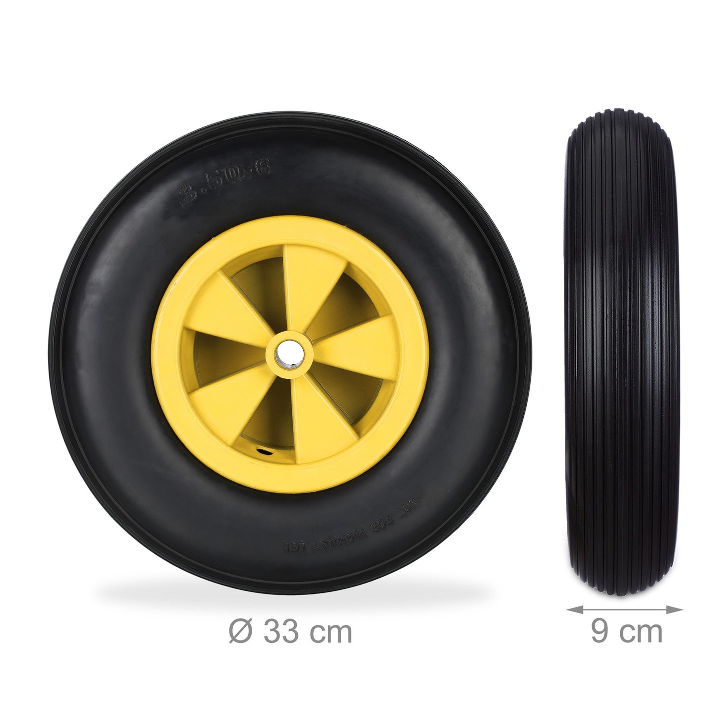 Wheel for wheelbarrow 3.50-6